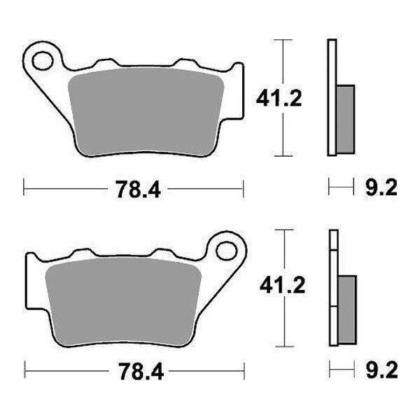 675RQ SBS PASTIGLIA FRENO POST per KTM 450 EXC 4T 2003-2003