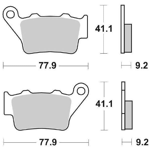 675LS SBS PASTIGLIA FRENO POST per DUCATI 1000 Sportclassic Sport S 2007-2009