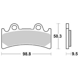 683HF SBS PASTIGLIA FRENO per PERFORMANCE MACHINE 0 112 X 6QC 2000-2000