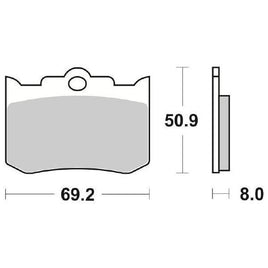 678DC SBS PASTIGLIA FRENO per PERFORMANCE MACHINE 0 137 X 4B 2000-2000