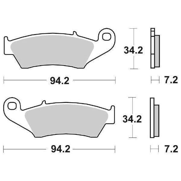 694HF SBS PASTIGLIA FRENO ANT per HONDA 230 CRF F 2003-2013