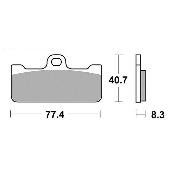 695DS-2 SBS PASTIGLIA FRENO ANT per APRILIA 450 SXV VDB Replica 2008-2008