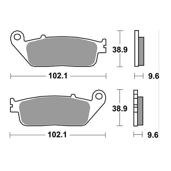 700SP SBS PASTIGLIA FRENO ANT per HONDA 700 CTX N DCT 2014-2016