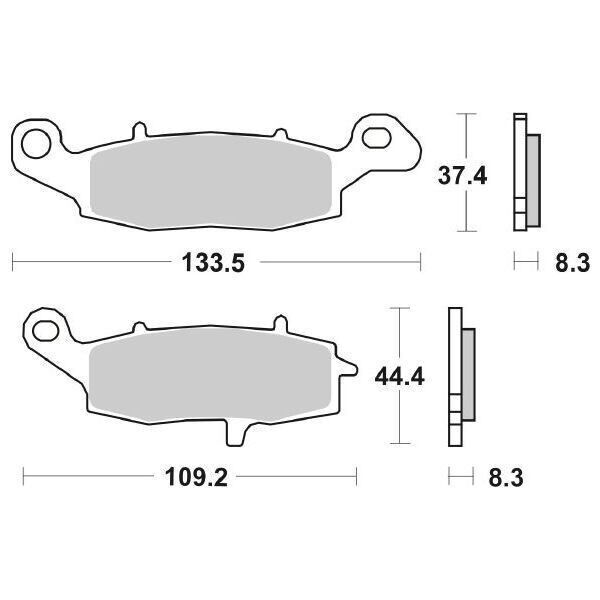 705HF SBS PASTIGLIA FRENO ANT SX per SUZUKI 600 GSX F 1997-2005