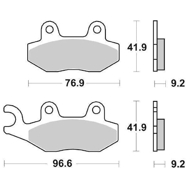 713HF SBS PASTIGLIA FRENO ANT per AEON 350 Elite 2012-2013