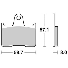 715LS SBS PASTIGLIA FRENO POST per HARLEY DAVIDSON 883 XLN Iron 2014-2022