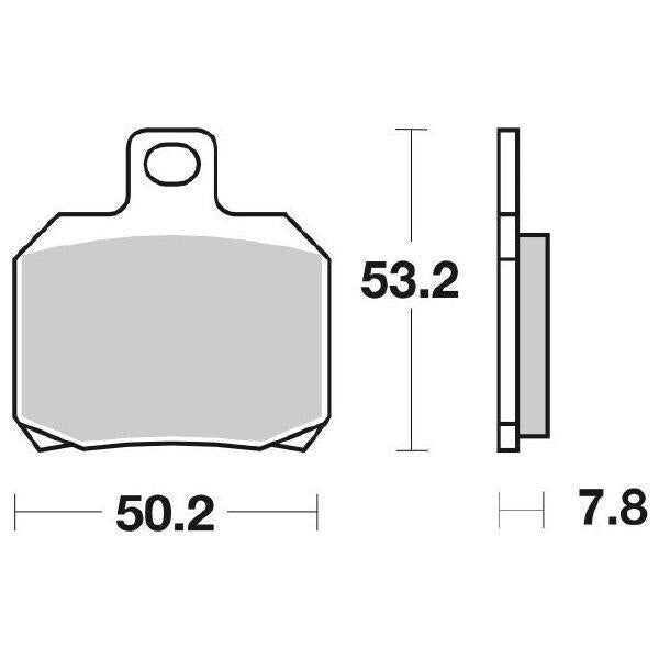 730HF SBS PASTIGLIA FRENO POST per DUCATI 821 Hyperstrada 2013-2015