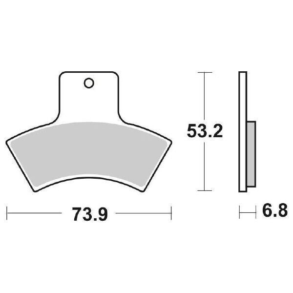 755ATS SBS PASTIGLIA FRENO POST per POLARIS 325 Xpedition 2000-2001