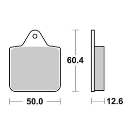756SI SBS PASTIGLIA FRENO ASSE CENTRALE per POLARIS 400 Big Boss L 6X6 1996-1997