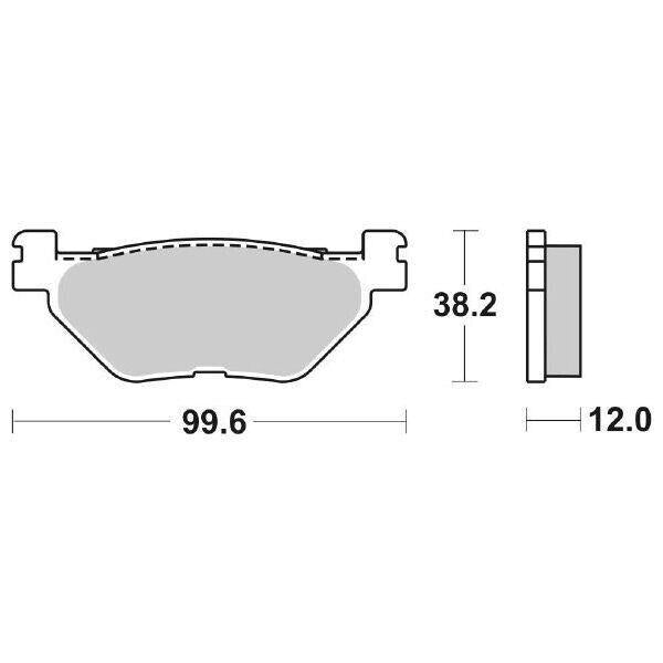 768LS SBS PASTIGLIA FRENO POST per YAMAHA 530 XP D-A T-Max DX ABS 2017-2019