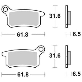 783RSI SBS PASTIGLIA FRENO ANT per KTM 65 SX 2004-2022