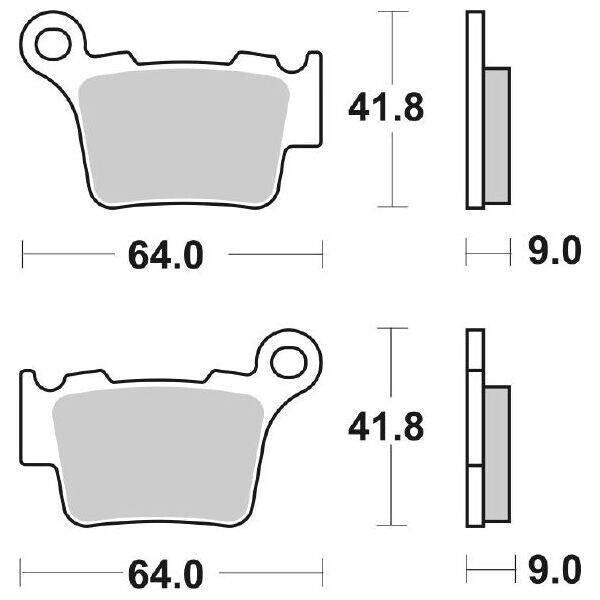 791RSI SBS PASTIGLIA FRENO POST per KTM 525 SX 4T 2004-2006