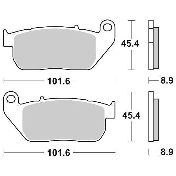 807HS SBS PASTIGLIA FRENO ANT per HARLEY DAVIDSON 883 XLN Iron 2010-2013