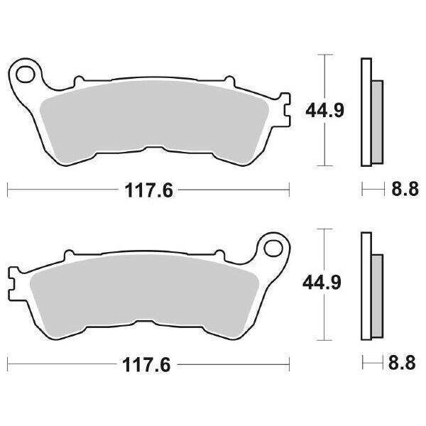 828HS SBS PASTIGLIA FRENO ANT per HONDA 300 SH / SH ABS 2007-2010