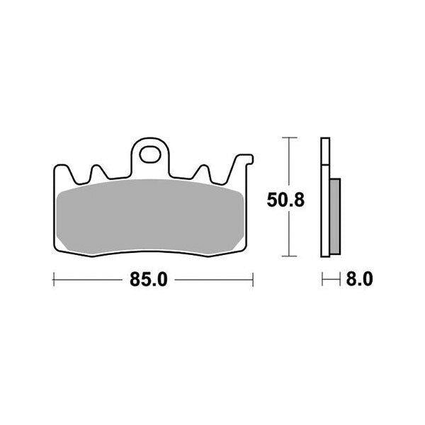 900DS1 SBS PASTIGLIA FRENO ANT DX o SX per KYMCO 550 AK IE E4 ABS 2017-2020