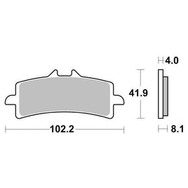 901SP SBS PASTIGLIA FRENO ANT DX o SX per APRILIA 1100 RSV4 E5 2019-2021