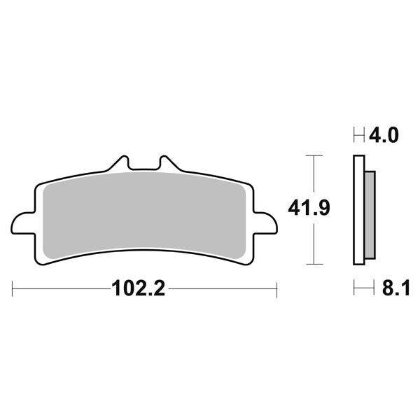 901SP SBS PASTIGLIA FRENO ANT DX o SX per HONDA 1000 RC213V-S 2016-2016