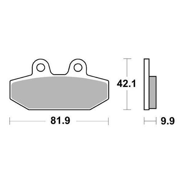 949H.LS SBS PASTIGLIA FRENO POST per HARLEY DAVIDSON 1745 FLFB Fat Boy 2018-2020