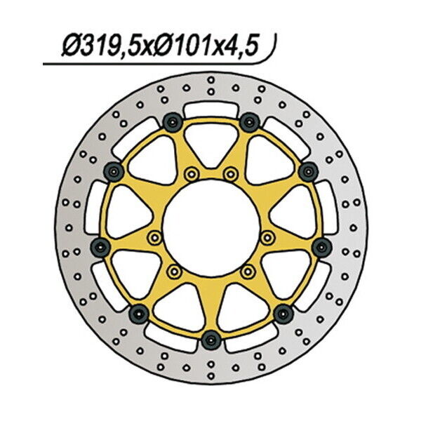 019 NG DISCO FRENO ANT OEM per HM - VENT 300 CRE F X 2009-2010