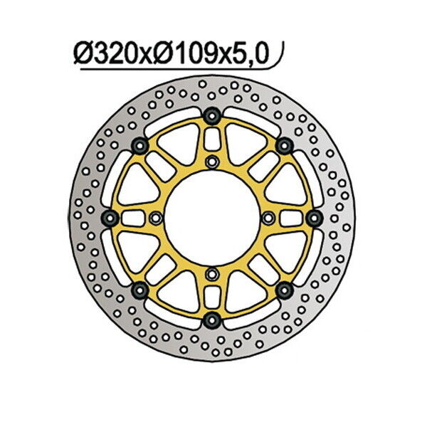 1013 NG DISCO FRENO ANT per KAWASAKI 250 KX SM 2006-2007