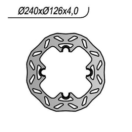 1193X NG DISCO FRENO POST per HUSQVARNA 125 CR 2006-2007