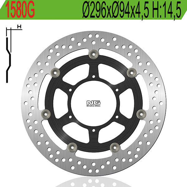1580G NG DISCO FRENO ANT DX o SX per HONDA 600 CB F Hornet ABS 2007-2013
