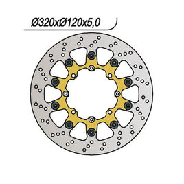 722 NG DISCO FRENO ANT per HUSQVARNA 400 TE (H500AA1V00) 2001-2001