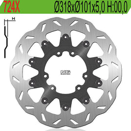 724X NG DISCO FRENO ANT per HONDA 125 CR R SM 1995-2006