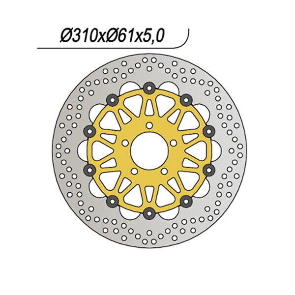 776 NG DISCO FRENO ANT DX o SX per KAWASAKI 1100 ZRX (ZR1100D) 1997-1999