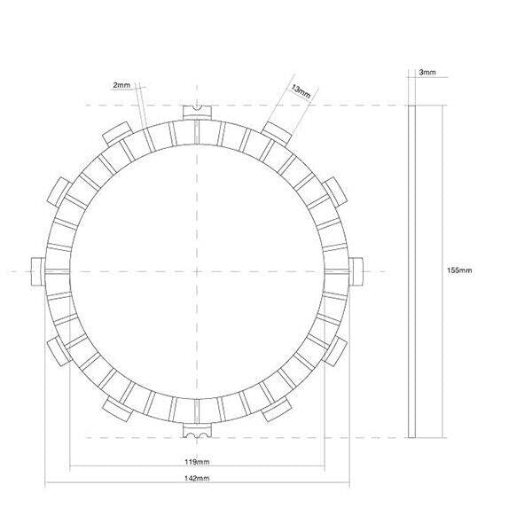 FCC FRIZIONE DISCO SINGOLO GUARNITO originale per YAMAHA 450 YZ F 2014-2014