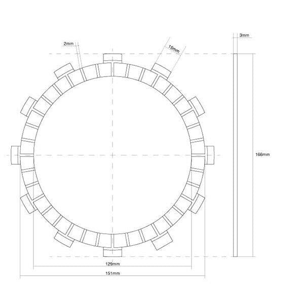 FCC FRIZIONE DISCO SINGOLO GUARNITO originale per YAMAHA 500 RZV 1985-1986