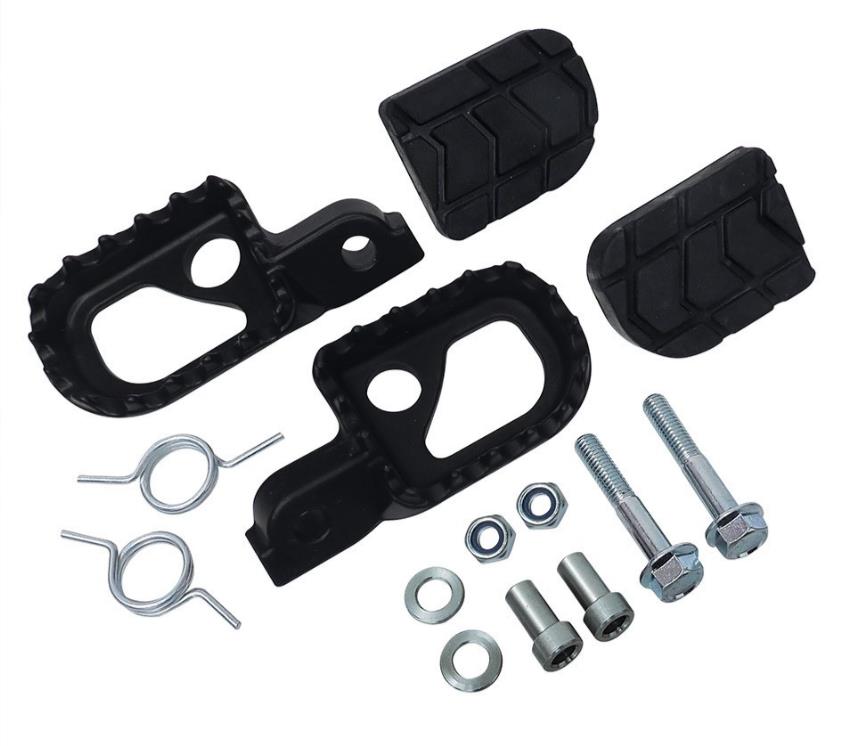 C4 kit Pedane poggiapiedi moto nere per Beta RR Motard 50 2T EU4 2018 2019 2020