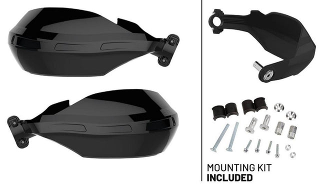 Polisport Coppia Paramani Nomad neri universali + kit montaggio