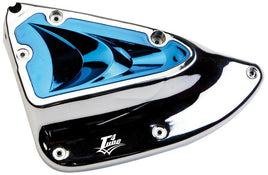T4 Tune Coperchio cassa filtro blu/silver per Gilera	Runner 50 1997 - 2001