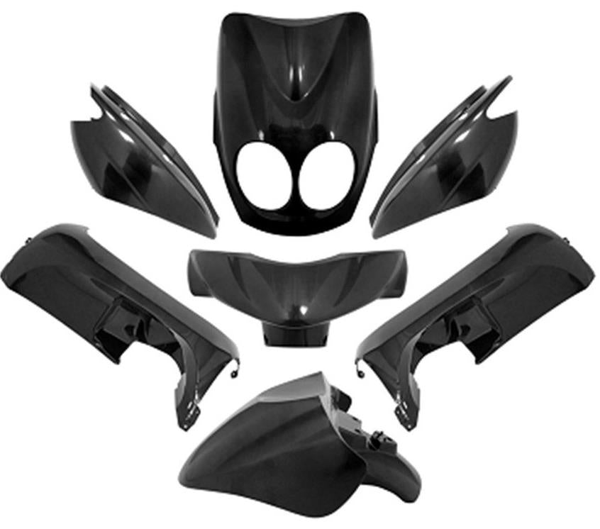 T4Tune Kit carene nere (7 pz.) per Yamaha Neo'S 4 50 IE 4T EU4 2018 2019