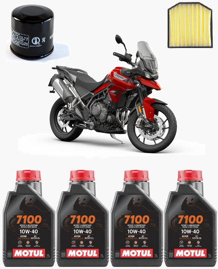 Kit Tagliando 4lt Olio Motul 7100 10W40 + FiltrI per TRIUMPH TIGER 900 - LGMoto SRL