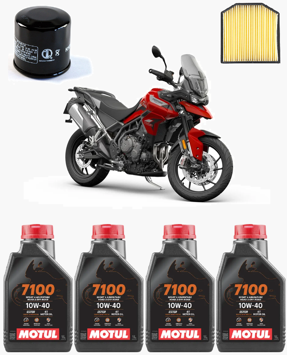 Kit Tagliando 4lt Olio Motul 7100 10W40 + FiltrI per TRIUMPH TIGER 900 - LGMoto SRL