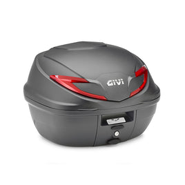 B39N GIVI Kit Bauletto Monolock nero con catadiottri rossi + piastra universale - LGMoto SRL