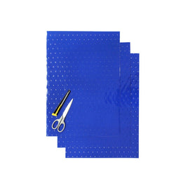 Fogli adesivi in crystall blu con fori