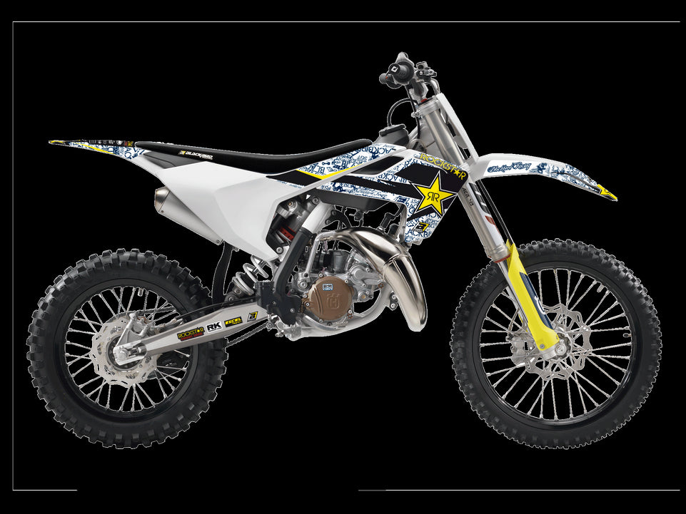 Kit grafiche Husqvarna 85 TC (18-24) Rockstar Energy + Coprisella