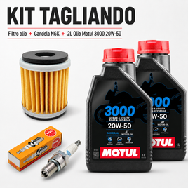 Kit Tagliando - Olio Motul, Filtro olio e candela per Yamaha YBR 250 2010