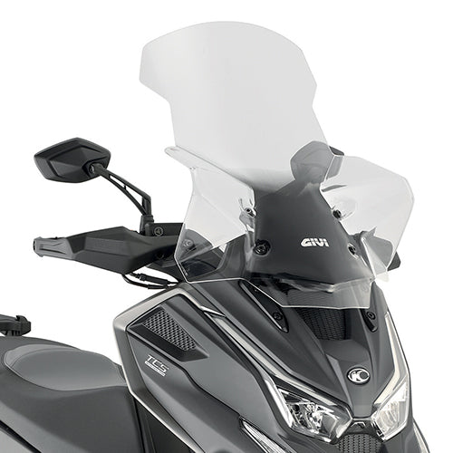 Givi Parabrezza senza attacchi - Trasparente, 73 x 53cm per KYMCO DTX 360 125-300-350 2021 - 2026