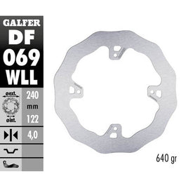 Disco freno Galfer Wave posteriore pieno