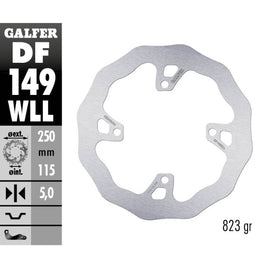 Disco freno Galfer Wave posteriore pieno