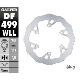 Disco freno Galfer Wave posteriore pieno