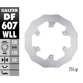 Disco freno Galfer Wave posteriore pieno