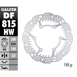 Disco freno Galfer Shark posteriore - 5 mm