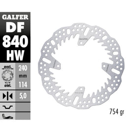 Disco freno Galfer Shark posteriore - 5 mm