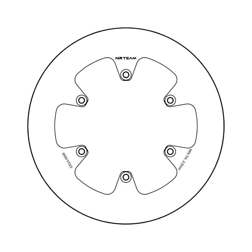 Disco freno NRTeam posteriore pieno