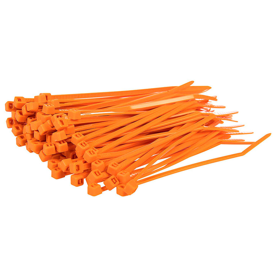 INNTECK Ricambio Moto FAS101ARANCIO - Fascetta Plastica (Conf.100 Pz) 4.8 X 190 Arancio
